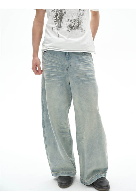 Water Ripple Denim Pants