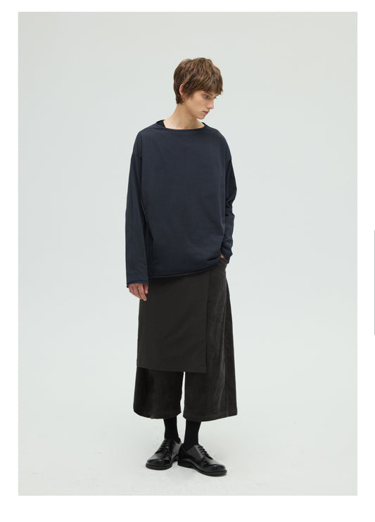 Stitched Boat Neck T-Shirt