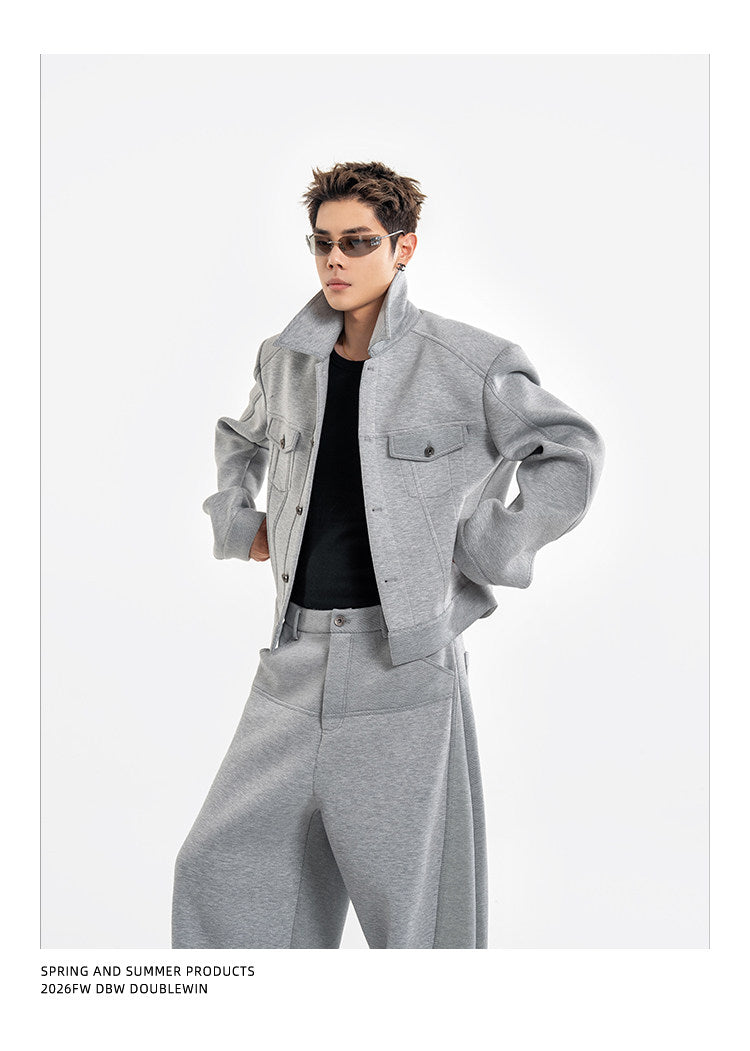 Air Layer Short Sweatshirt Jacket Set