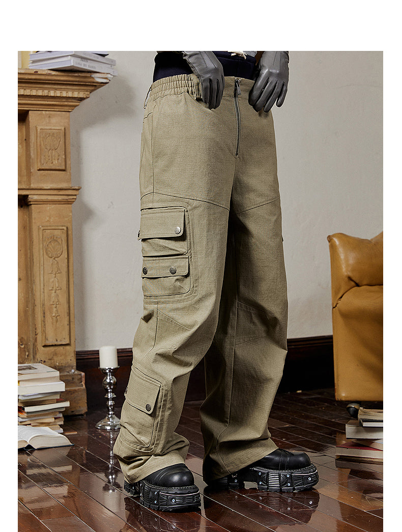 Multi-pocket casual pants