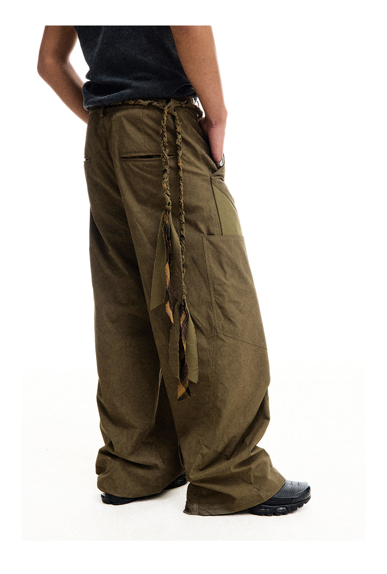 Wide leg scimitar casual pants
