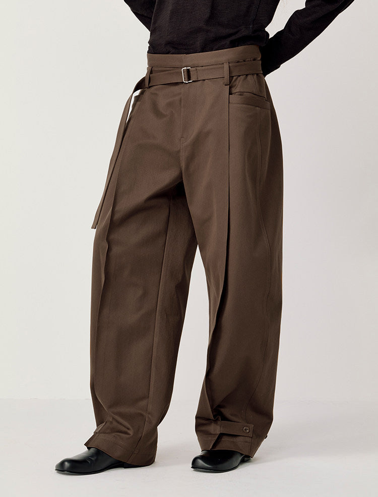 Loose-fit Casual Pants with Elastic Waistband