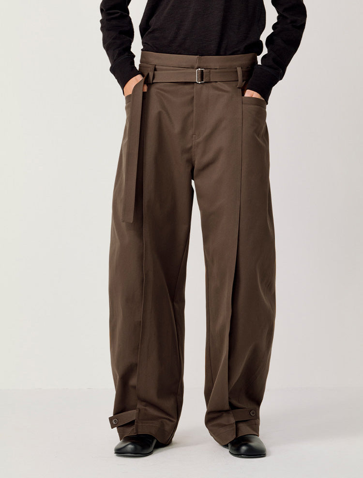 Loose-fit Casual Pants with Elastic Waistband