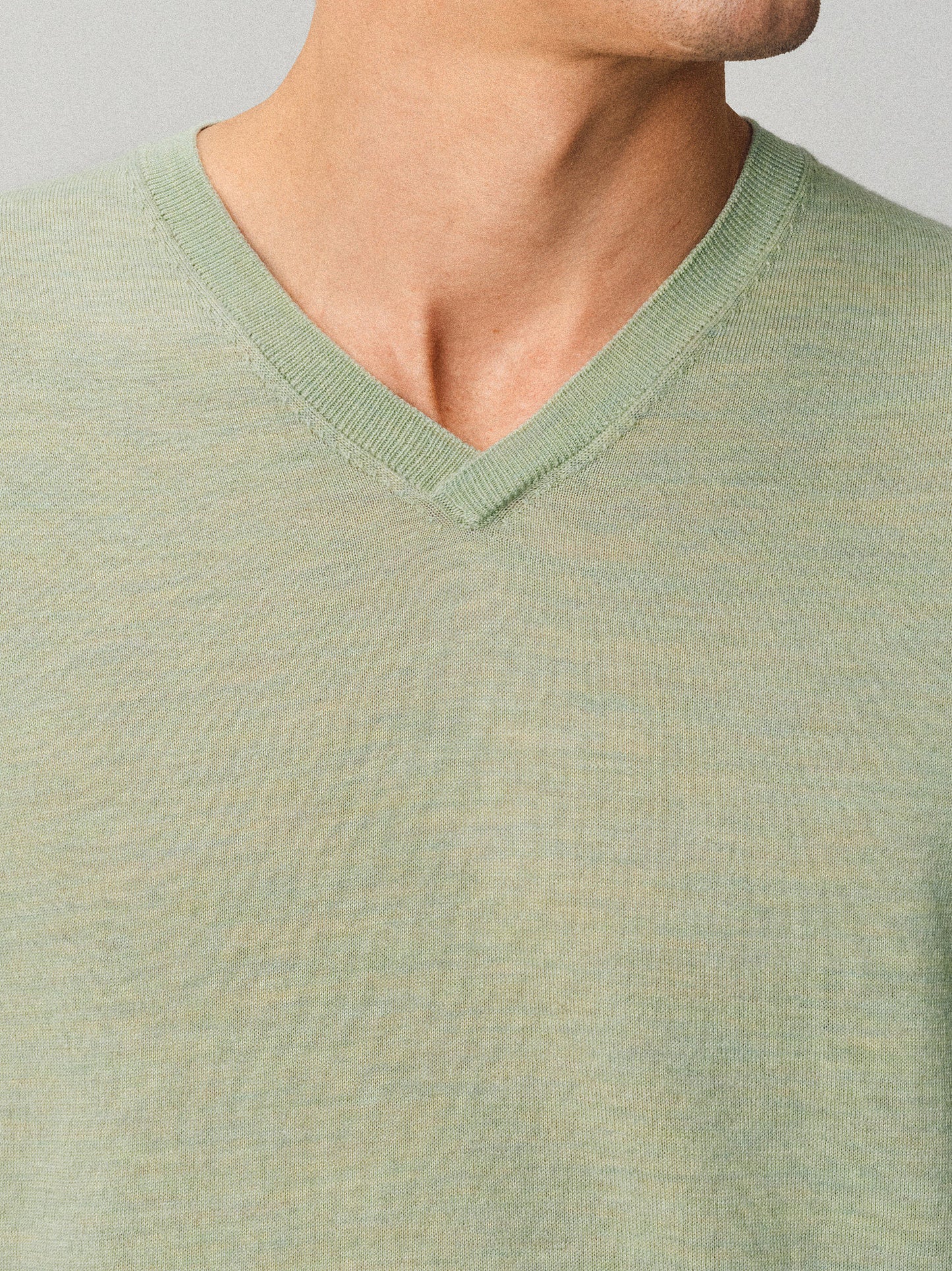 V-neck Wool Knit Shirt
