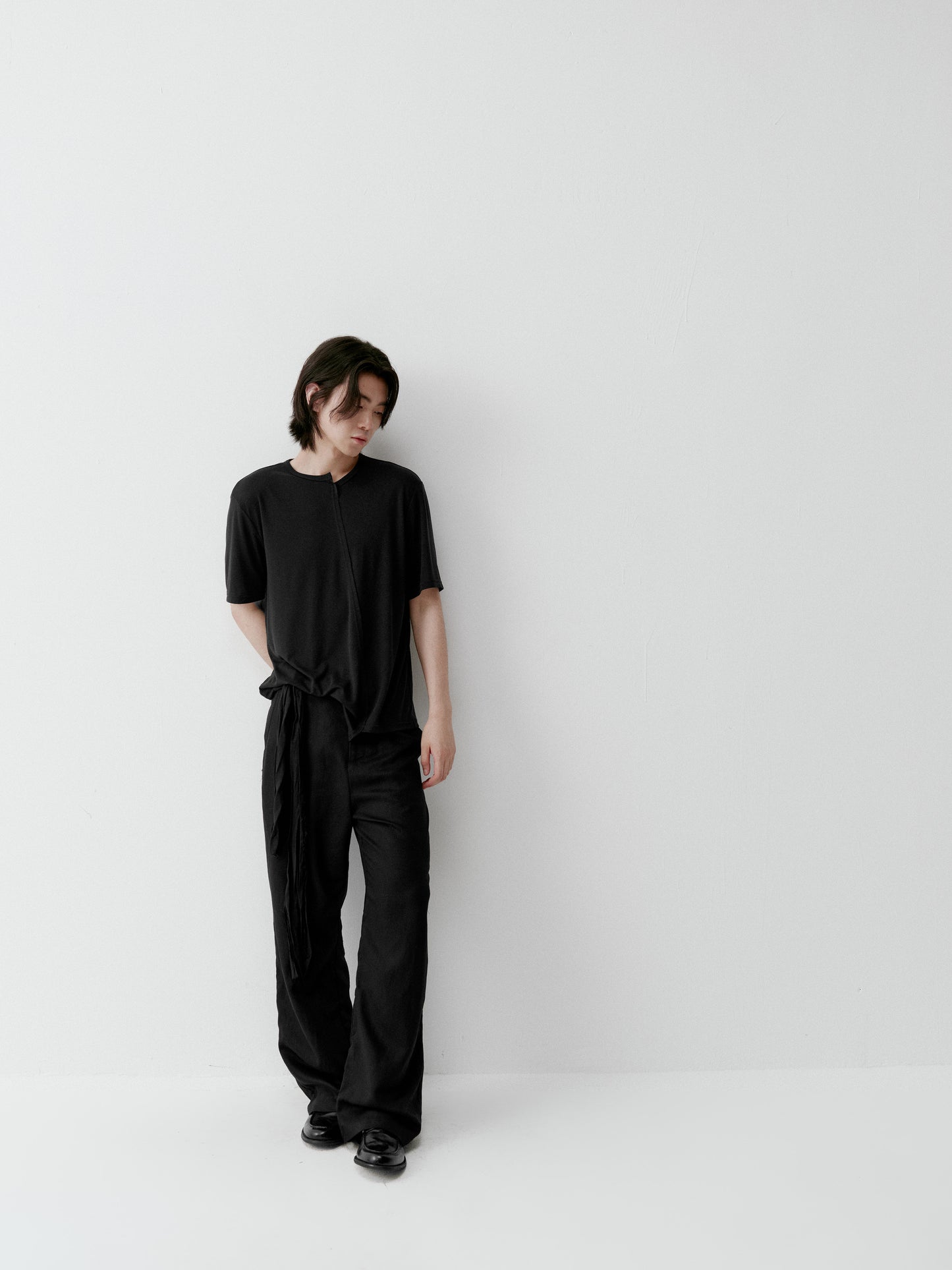 Casual Pants with an Asymmetrical Waistband