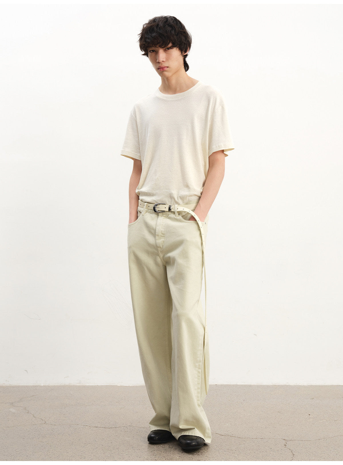 ウォッシュ加工半袖Tシャツ