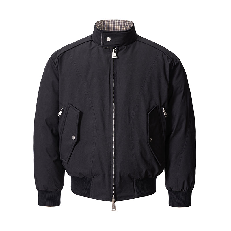 Harrington Check Pattern Down Jacket