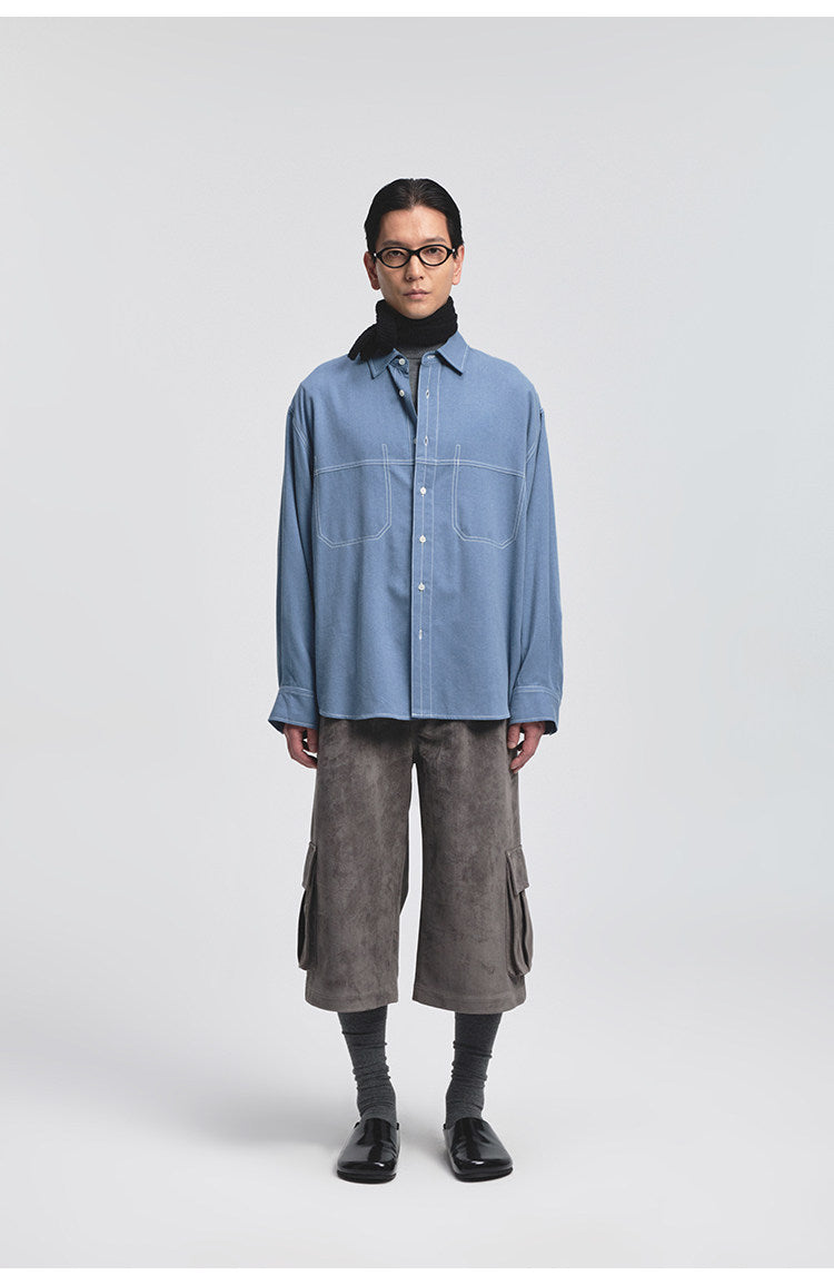 Faux Suede Cropped Shorts