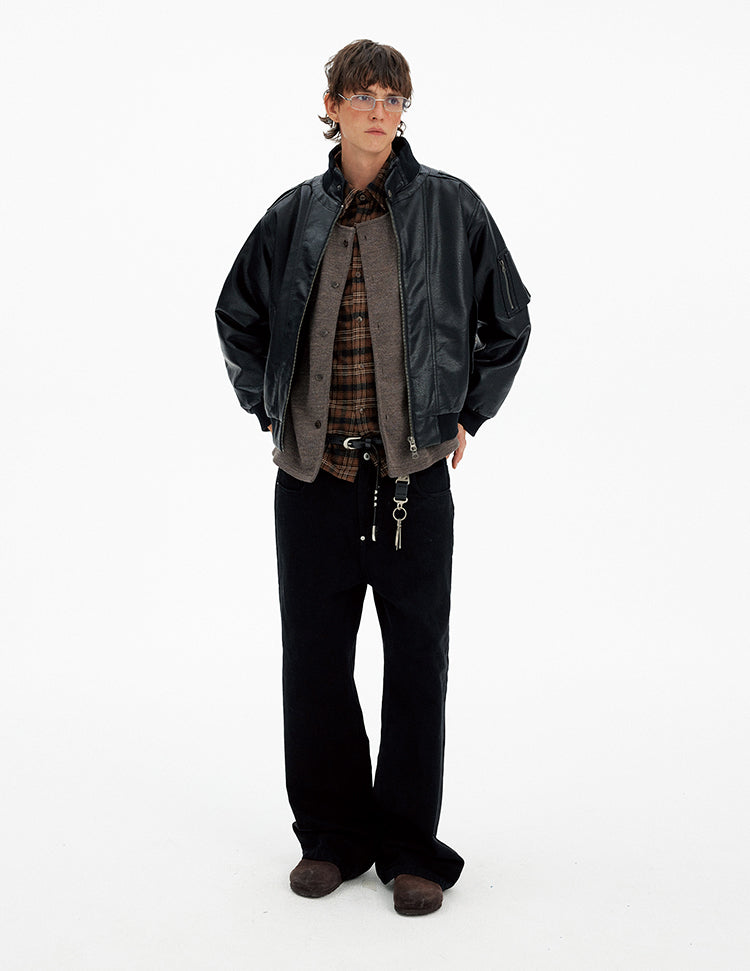 PU Leather Motorcycle Jacket