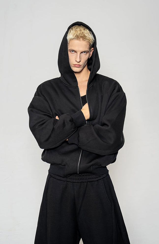 Short Hoodie Sweatshirt Set