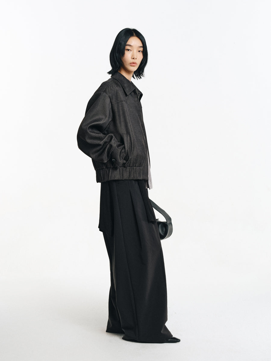 Wrinkle-resistant double-pleated casual pants