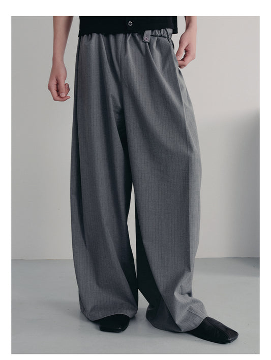 Side Pleats Casual Pants