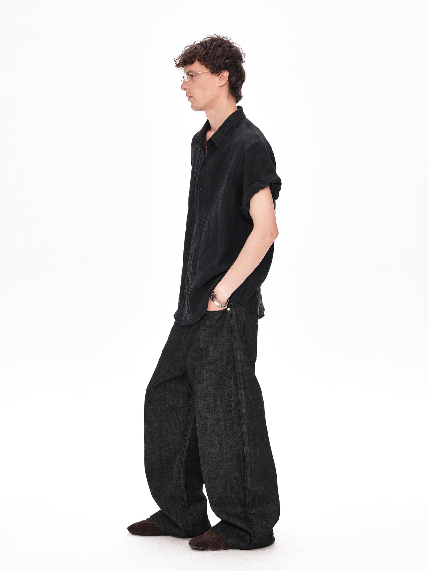 Roll-Up Sleeve Casual Shirt