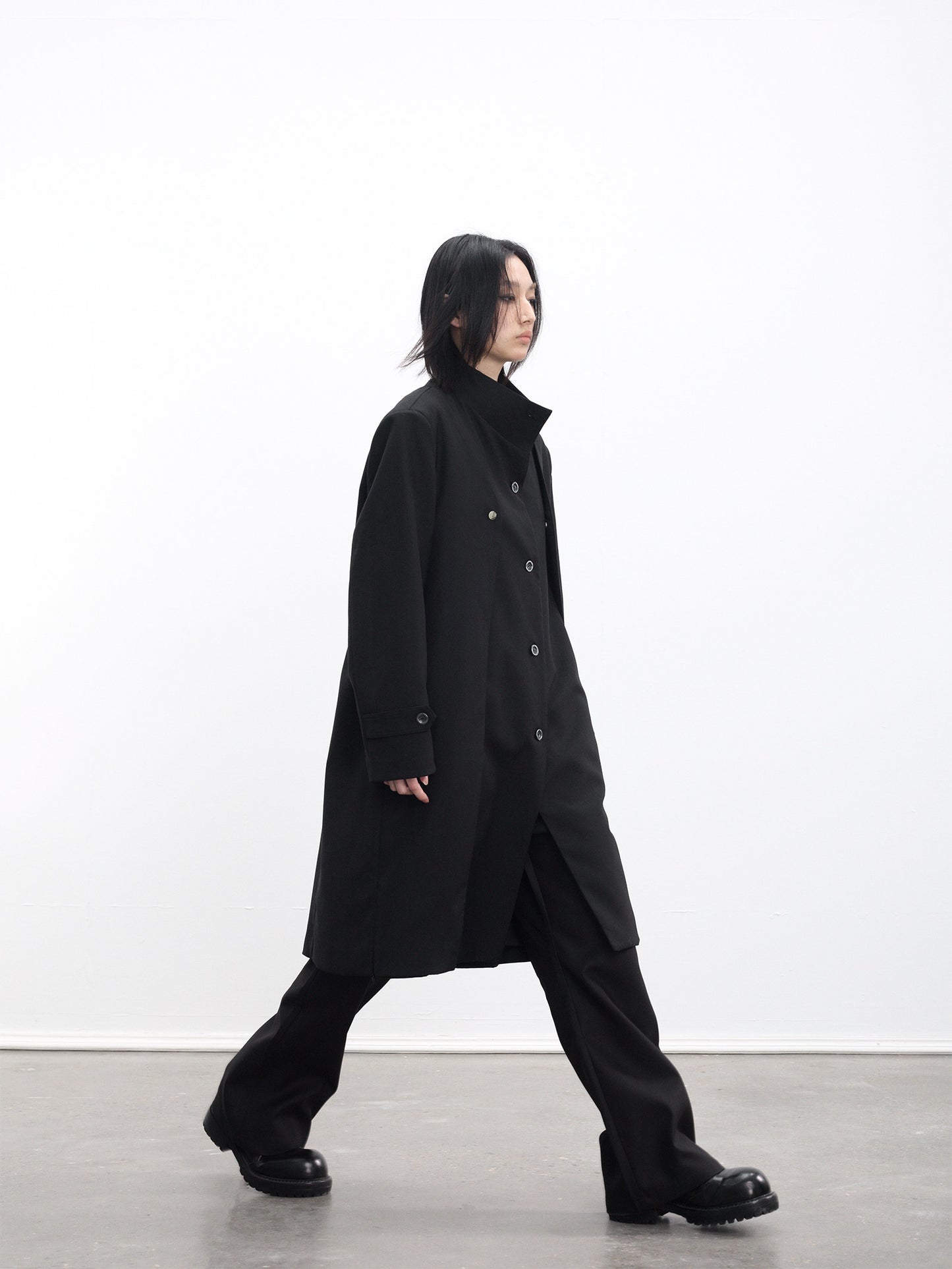 Faux Two-Piece Trench Coat