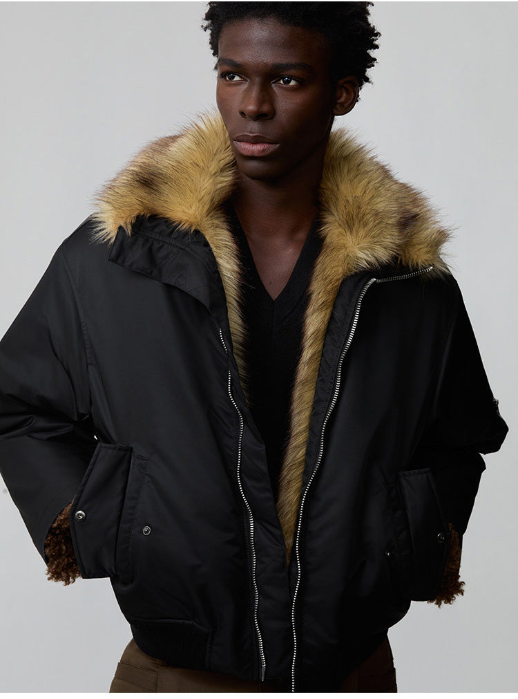 Lambswool-Lined Bomber Jacket