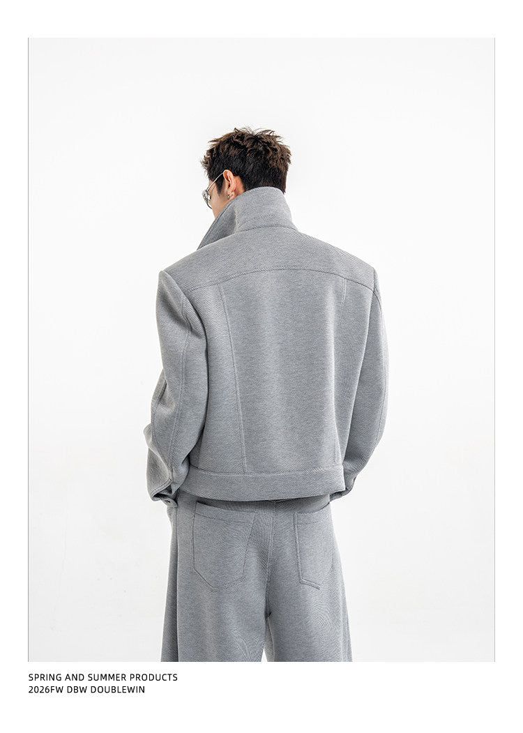Air Layer Short Sweatshirt Jacket Set