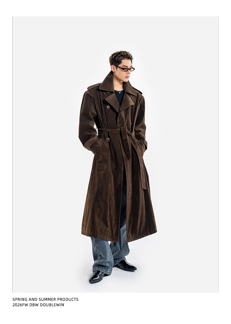 Classic Suede Trench Coat　