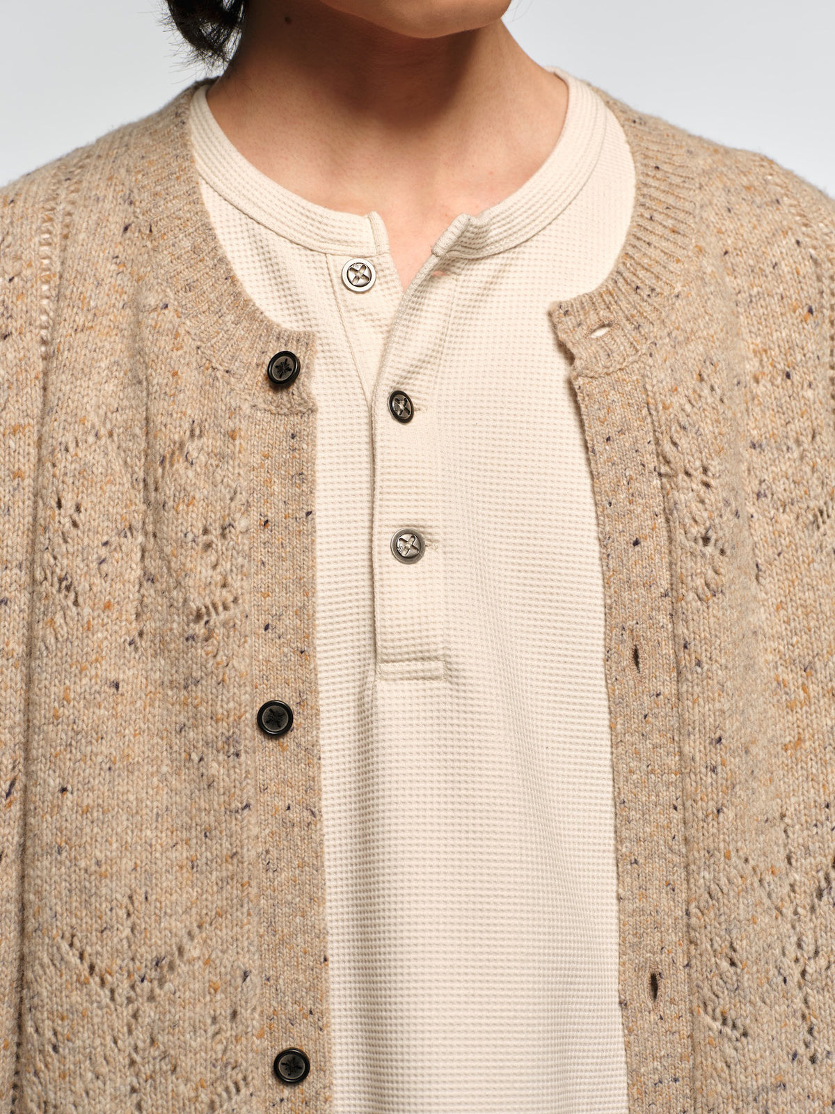 Alpaca Wool Cardigan with Buttons