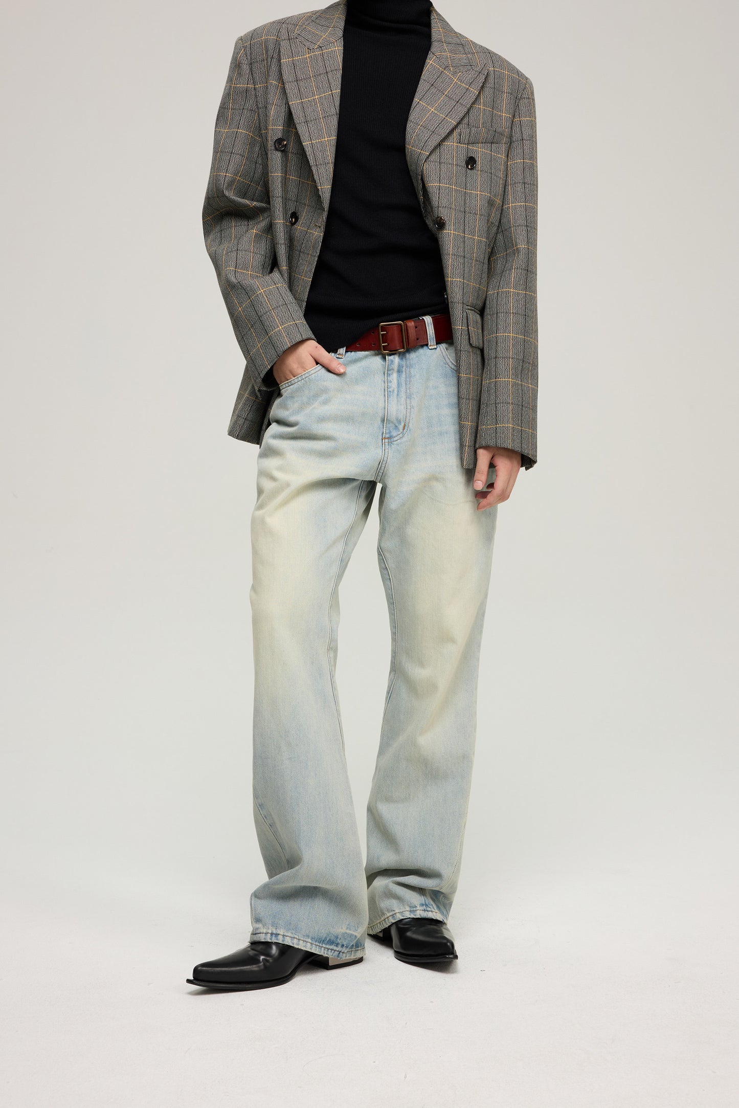 Twist-Head Flared Jeans