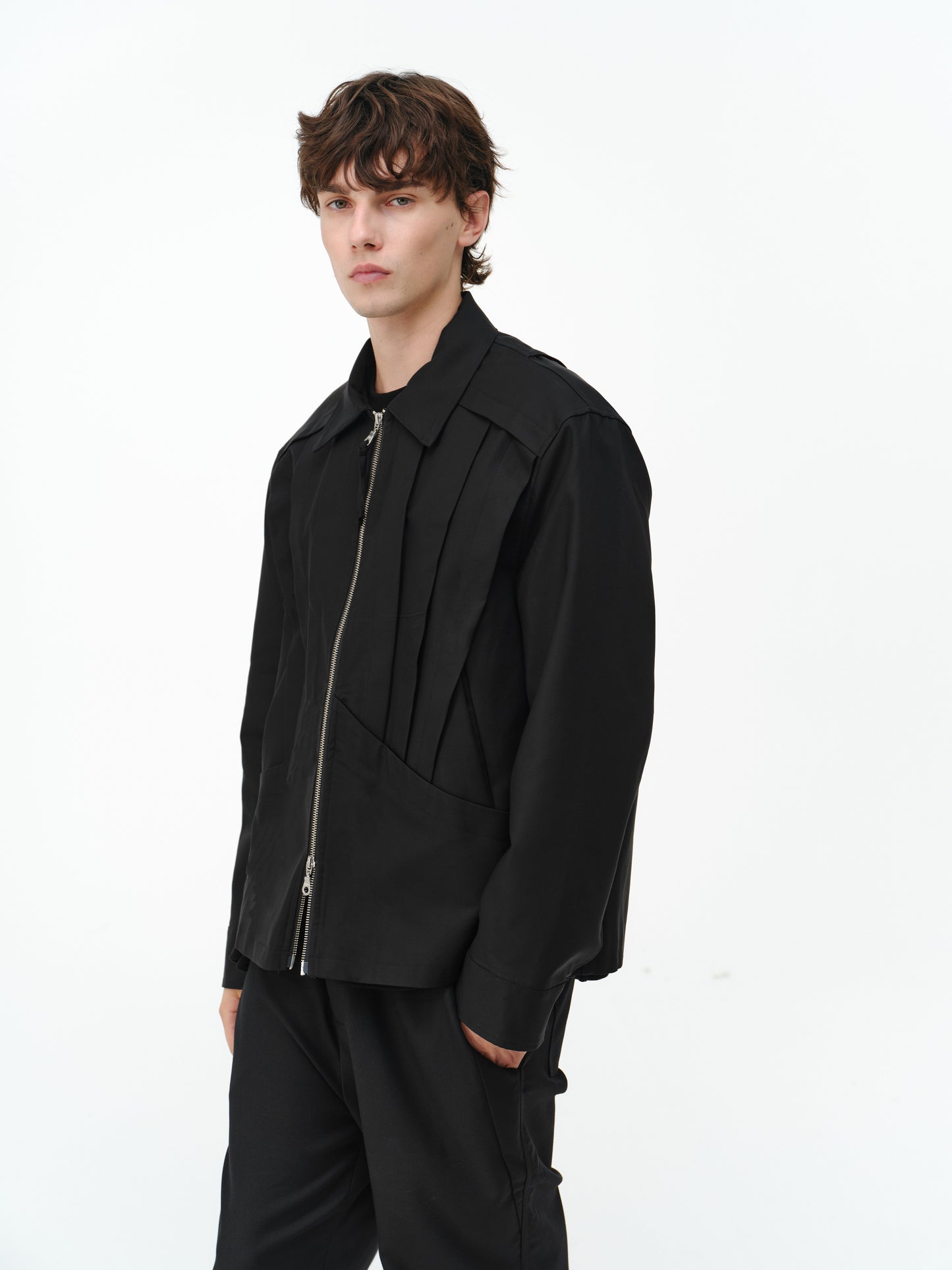 Zip-Up Short Wide Jacket