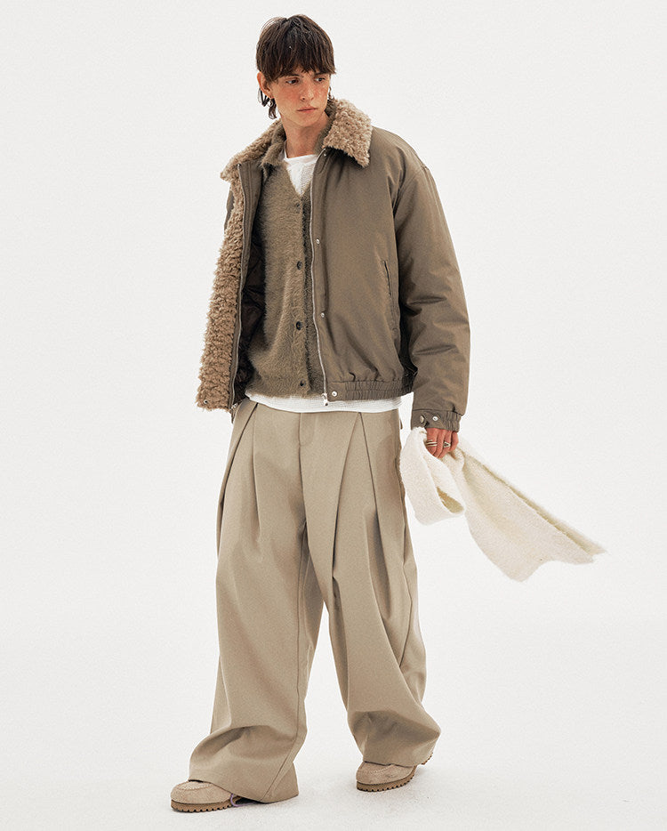 Premium Lambswool Collar Cotton Jacket