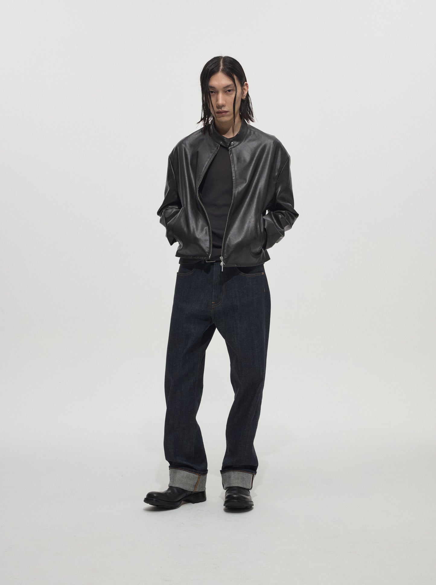 Oversized Motorcycle Leather Jacket