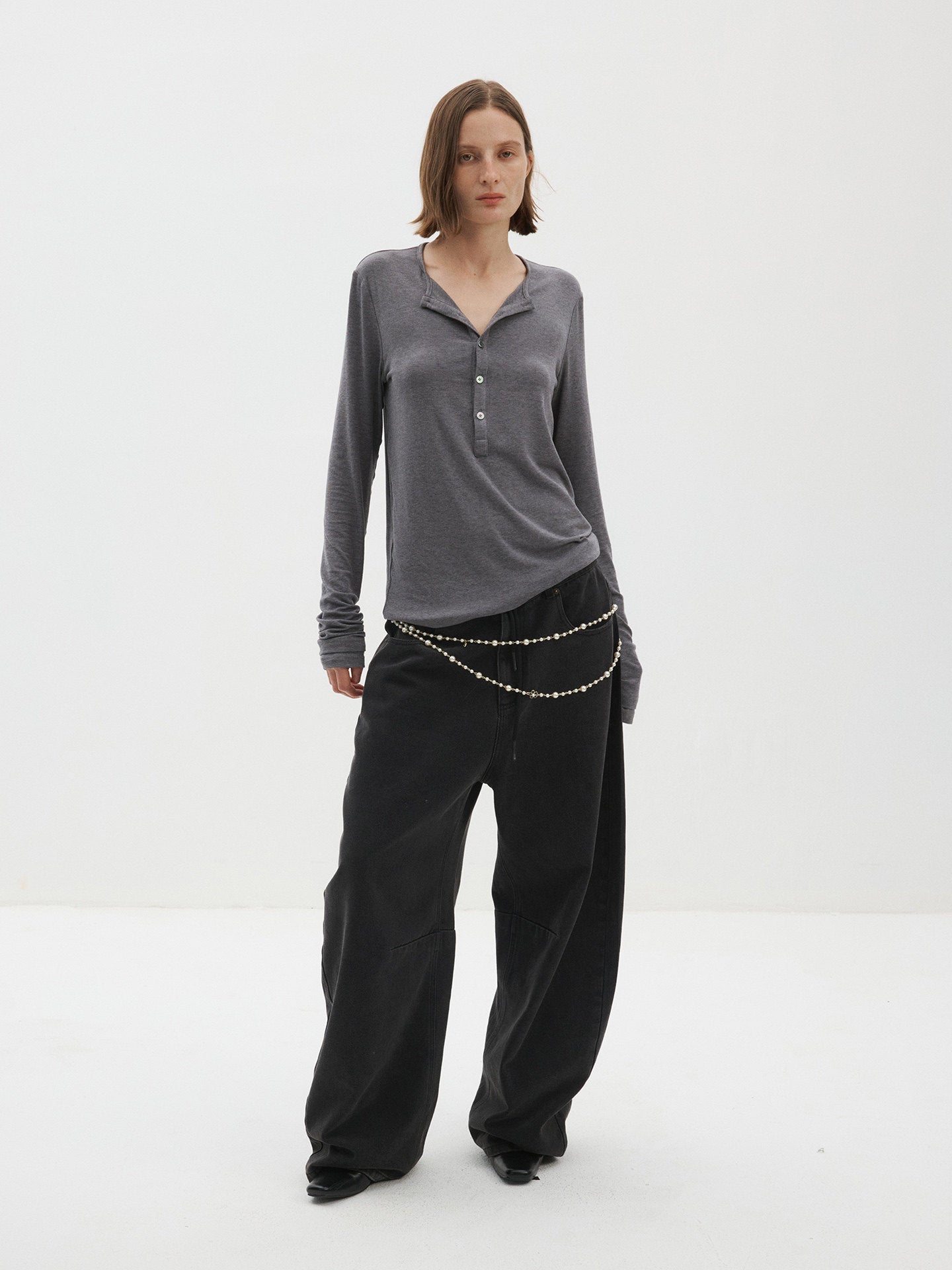 Slim-Fit Stretch Knit Sweater