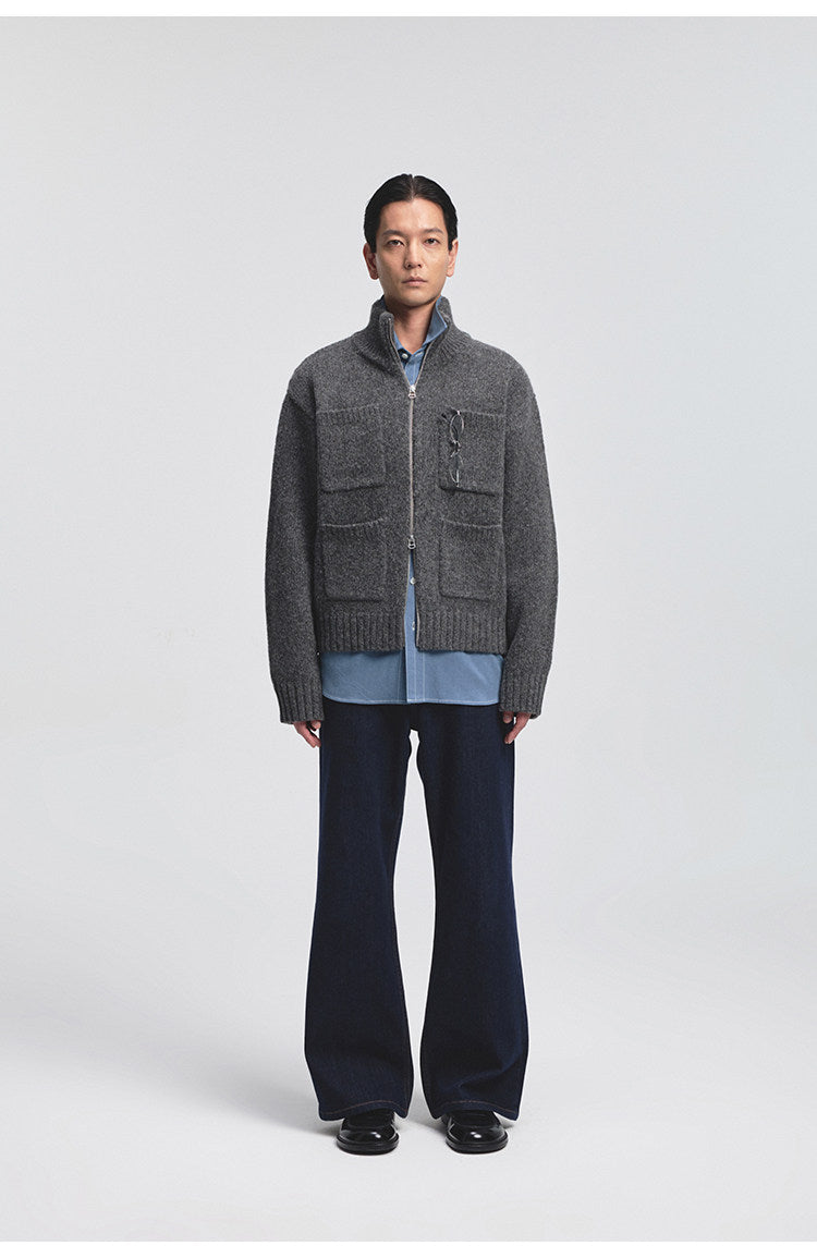 Stitch-Decorated Casual Shirt