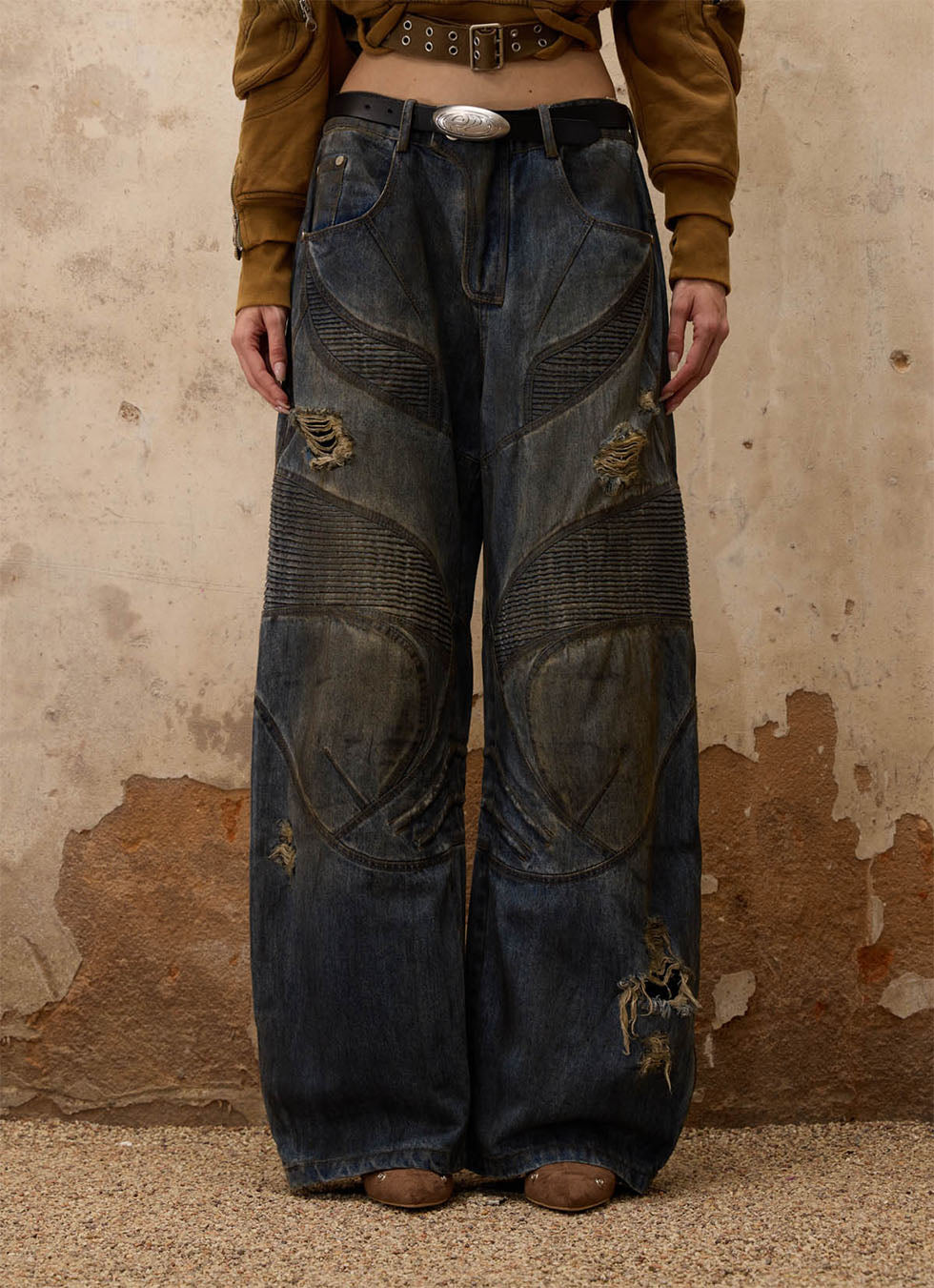 Stain Hand rubbed Jeans