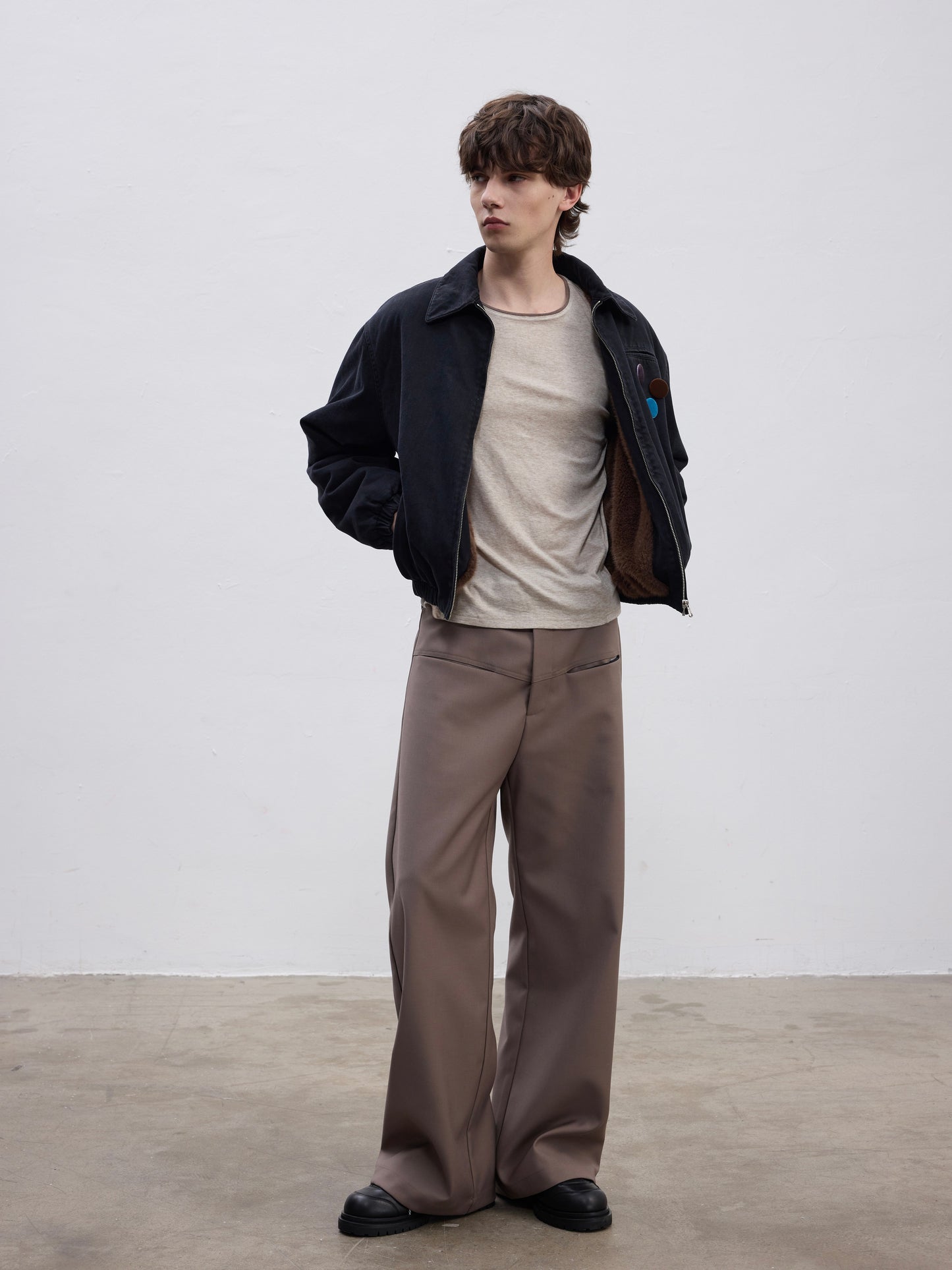 A-Line Front Pocket Casual Pants
