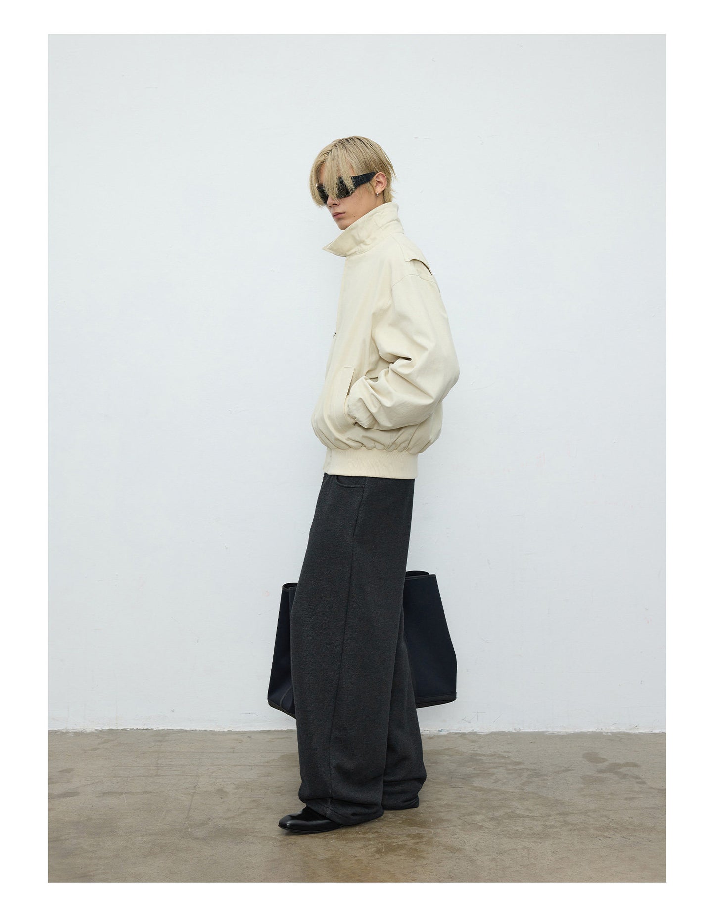 Oversized jacket in corm cotton