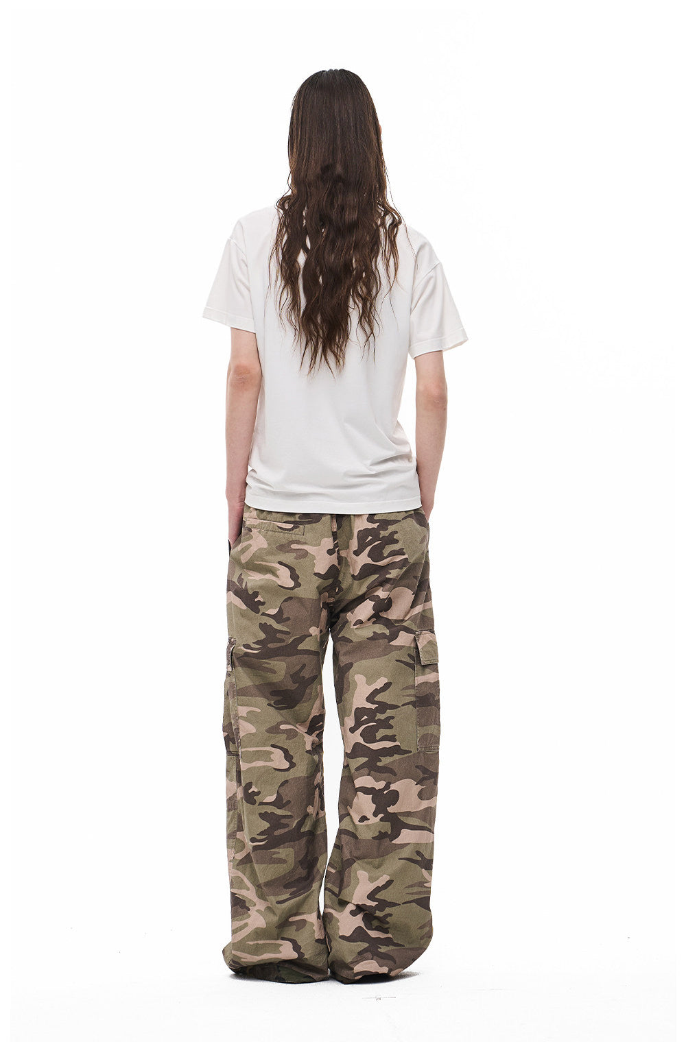 Reversible Camouflage Distressed Work Pants