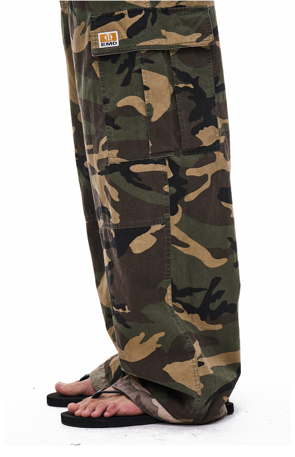 Reversible Camouflage Distressed Work Pants