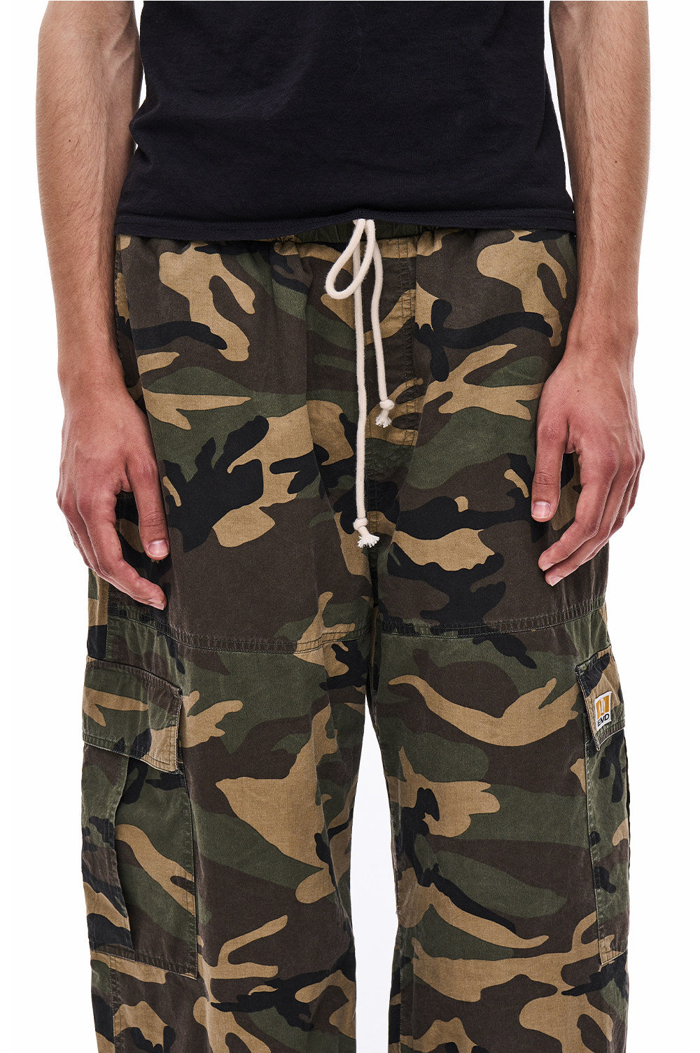 Reversible Camouflage Distressed Work Pants