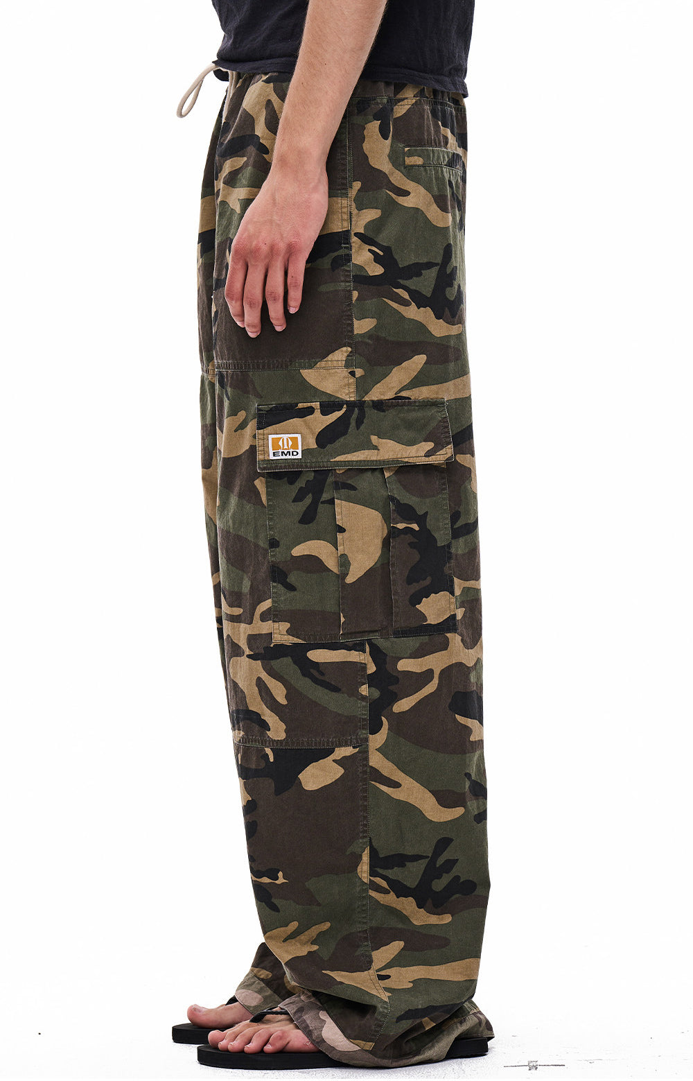 Reversible Camouflage Distressed Work Pants