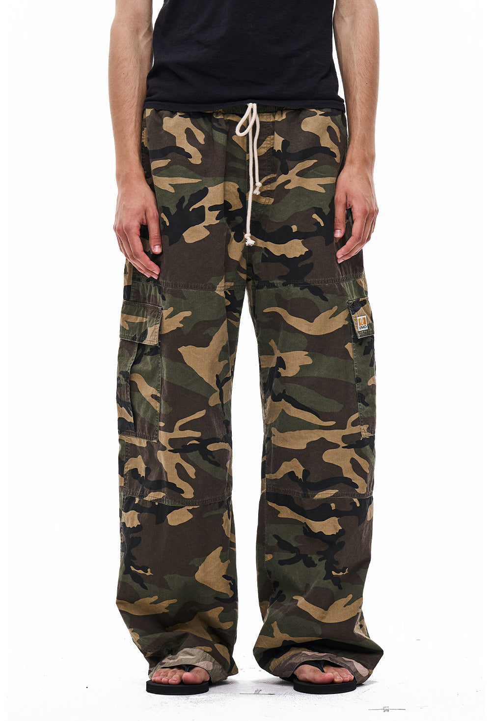 Reversible Camouflage Distressed Work Pants