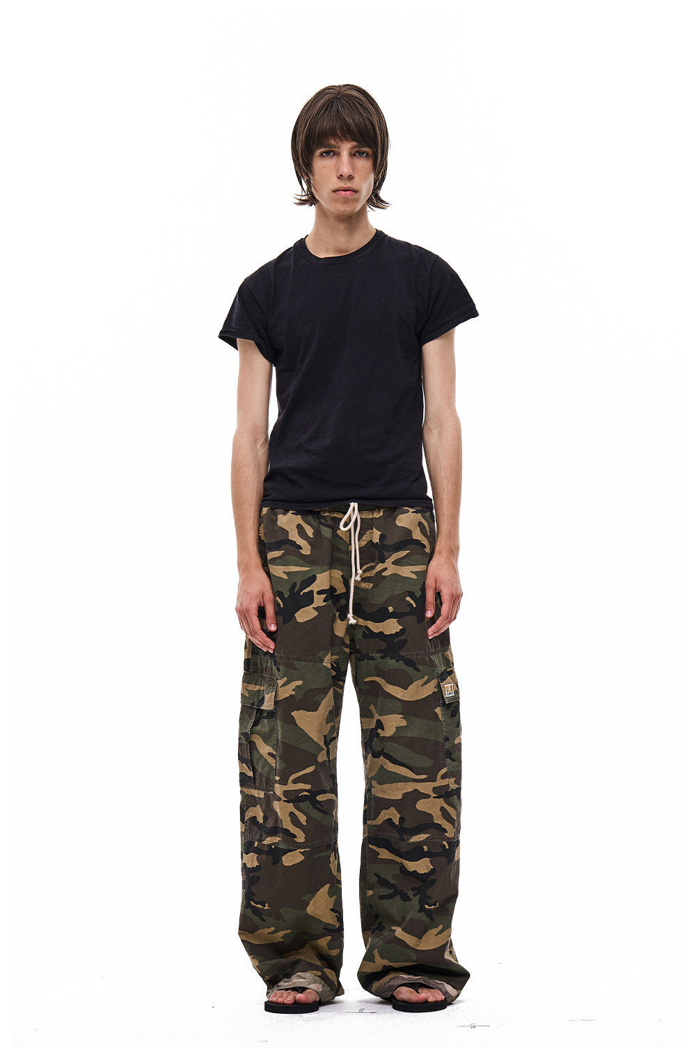 Reversible Camouflage Distressed Work Pants