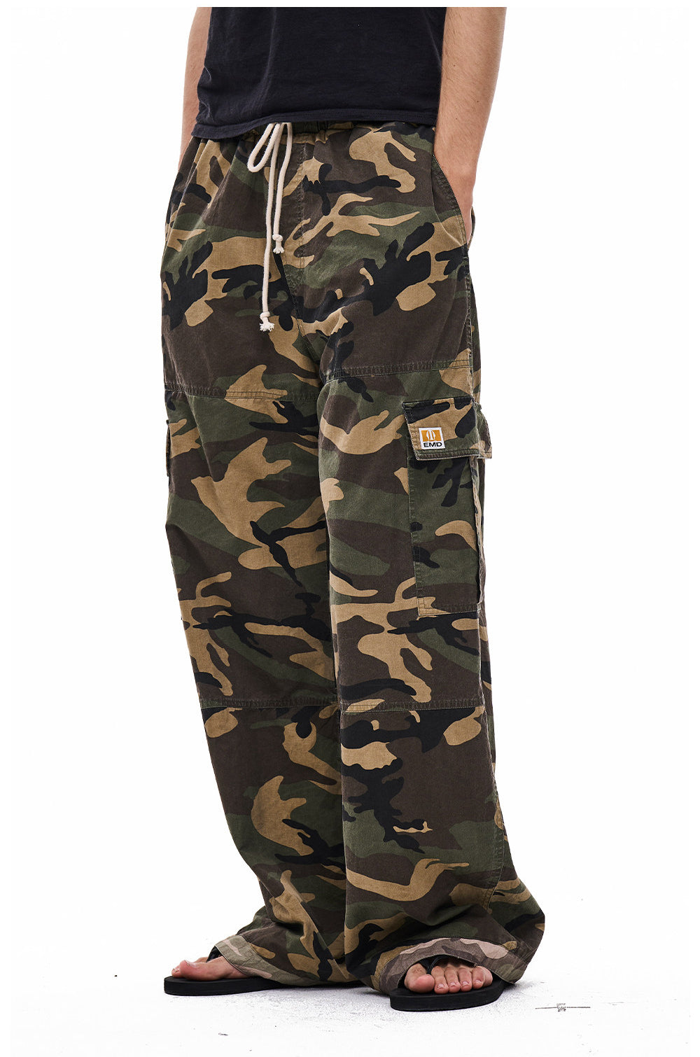Reversible Camouflage Distressed Work Pants