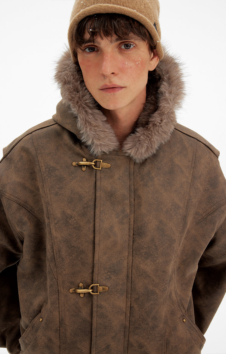 Metal Buckle Cotton Jacket