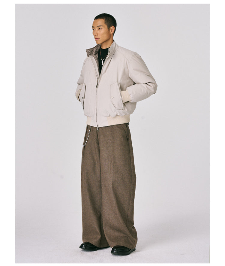 Harrington Check Pattern Down Jacket