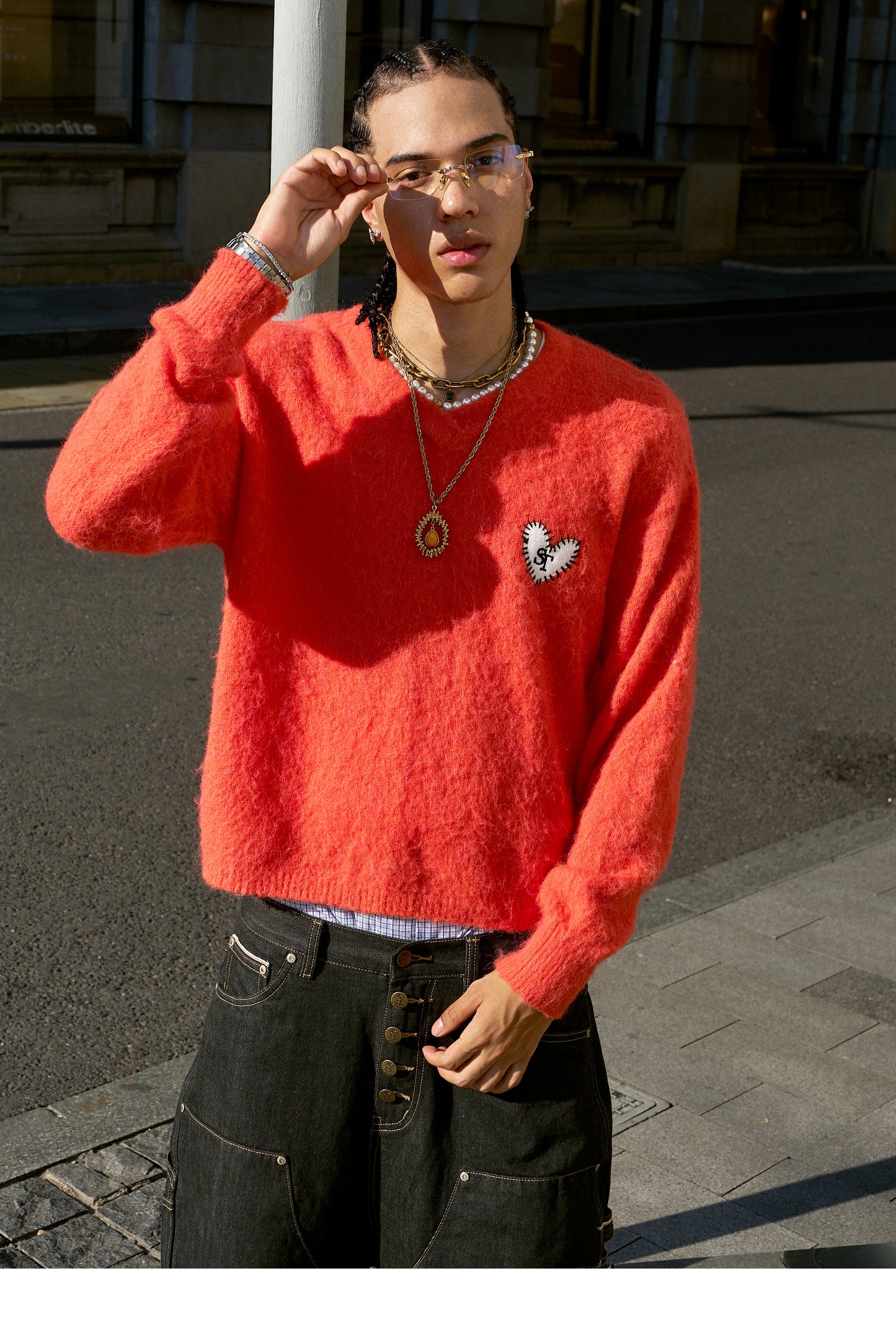 Wool Blend V-Neck Knit