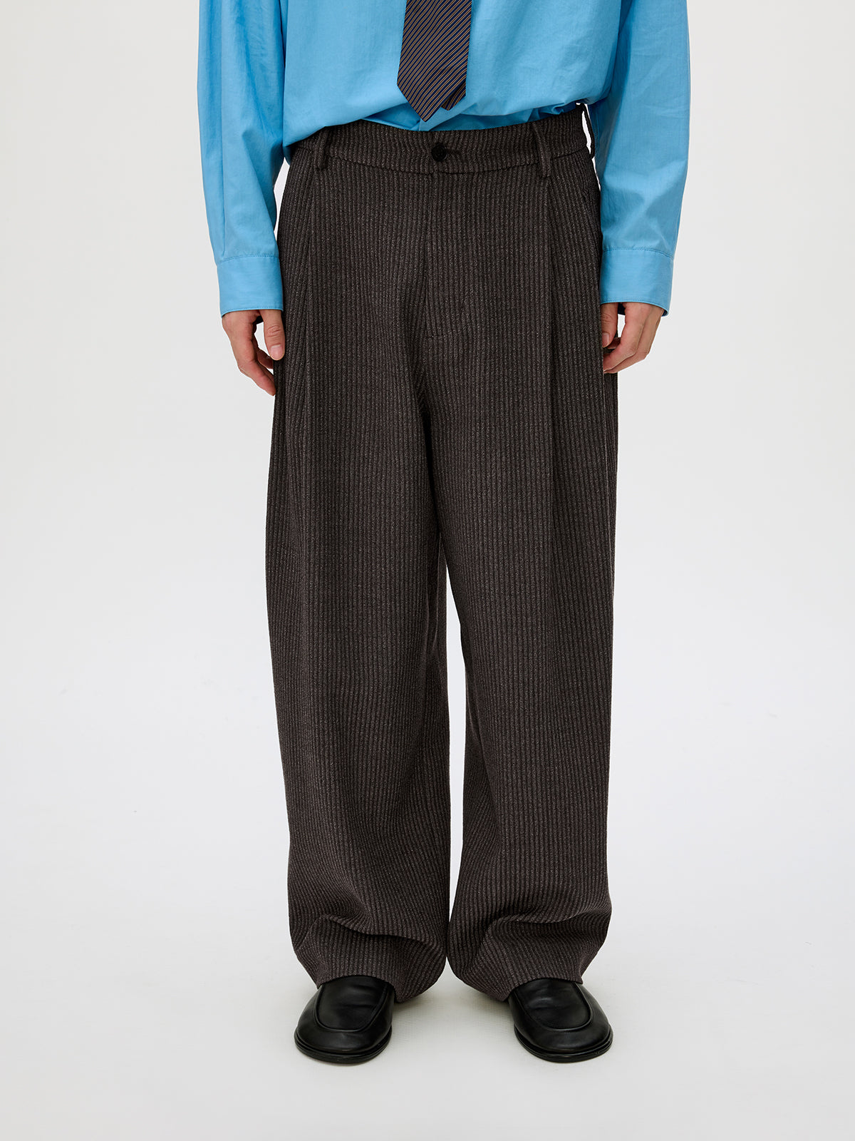 Loose Double-Pleated Casual Pants
