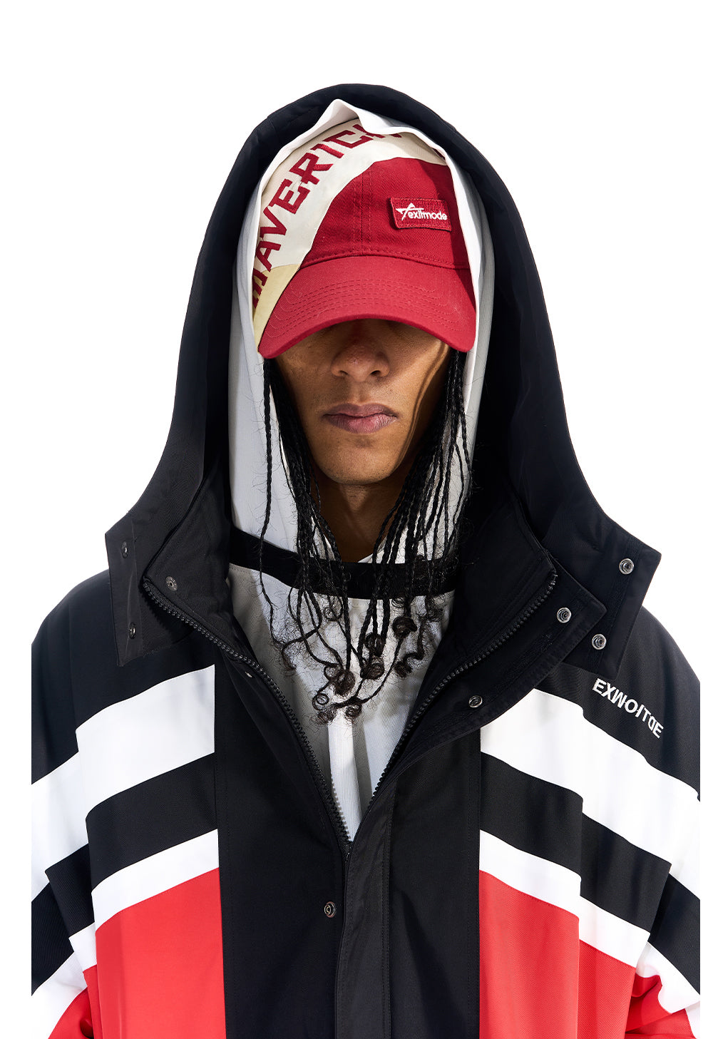 Long Detachable Hooded Cotton Jacket