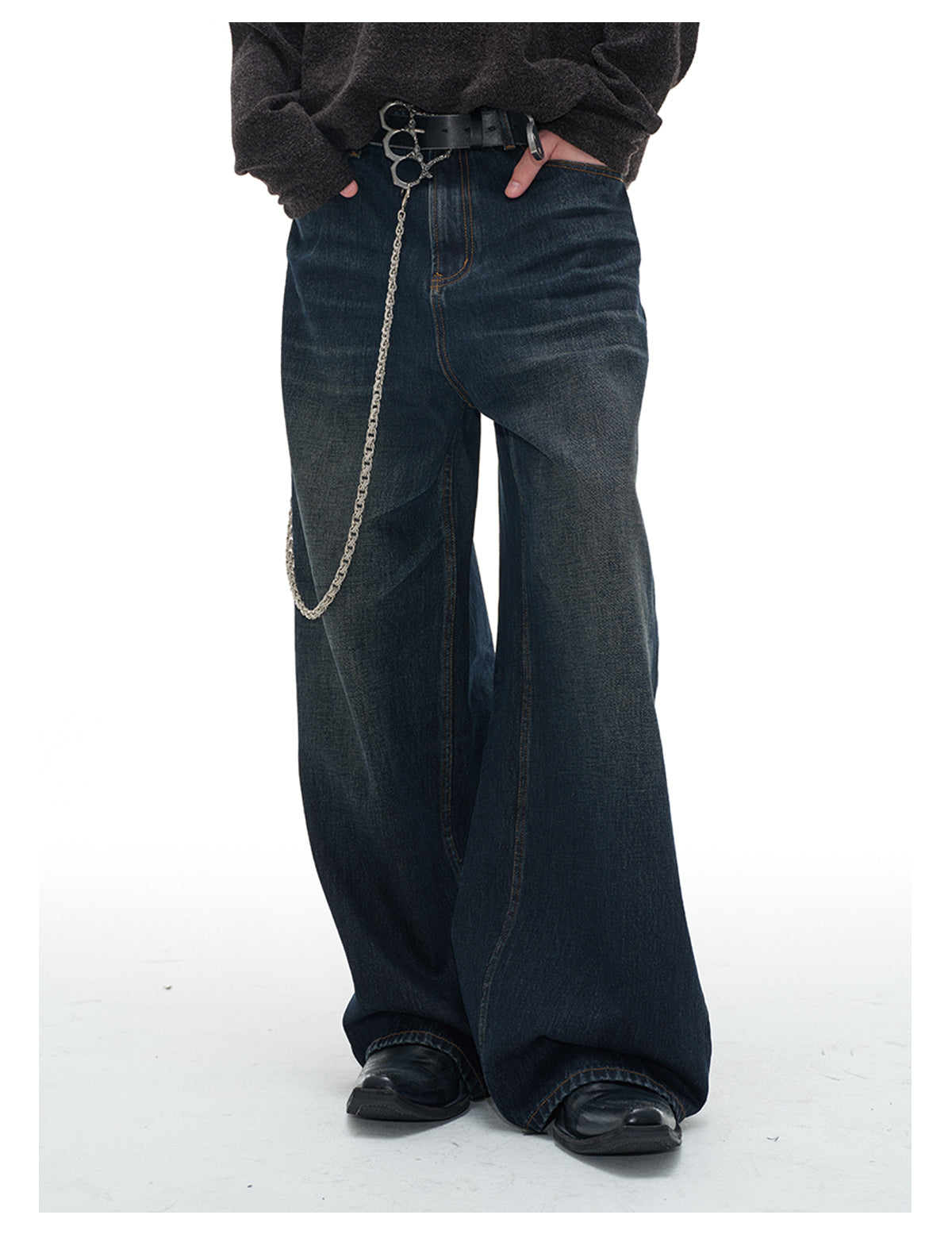 Dark blue vintage jeans