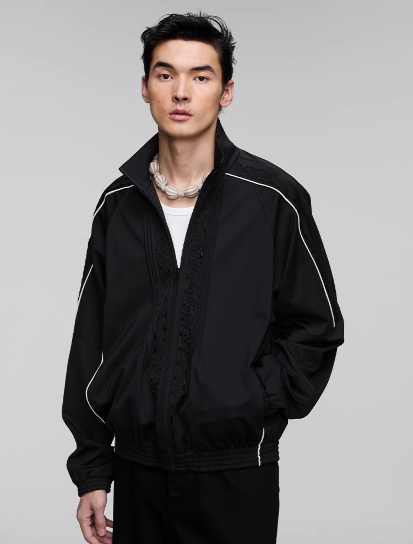 Decorative ribbon sports casual jacket