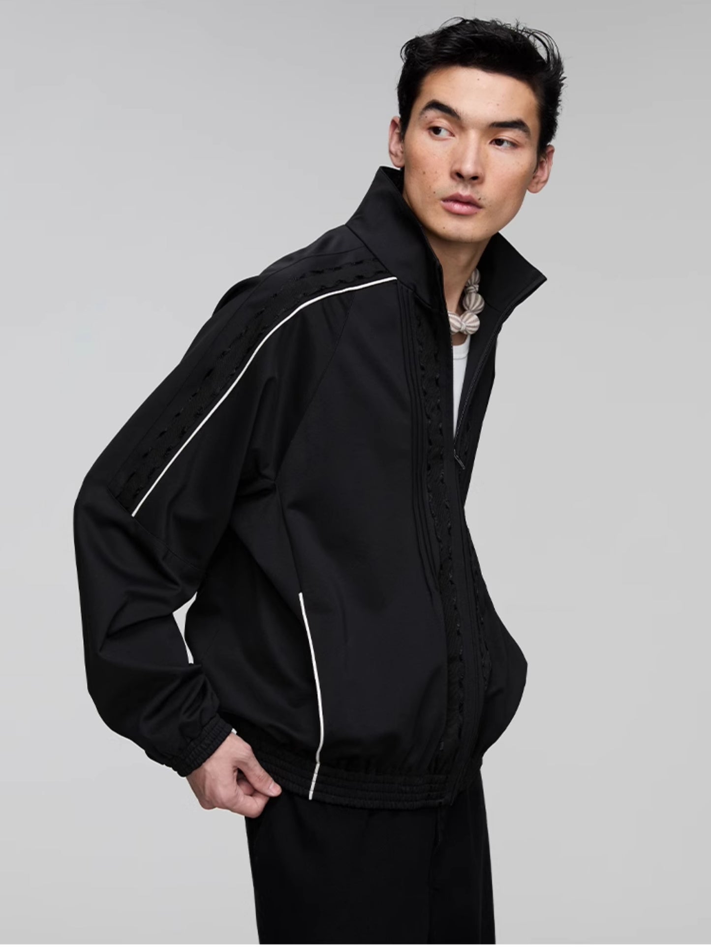 Decorative ribbon sports casual jacket