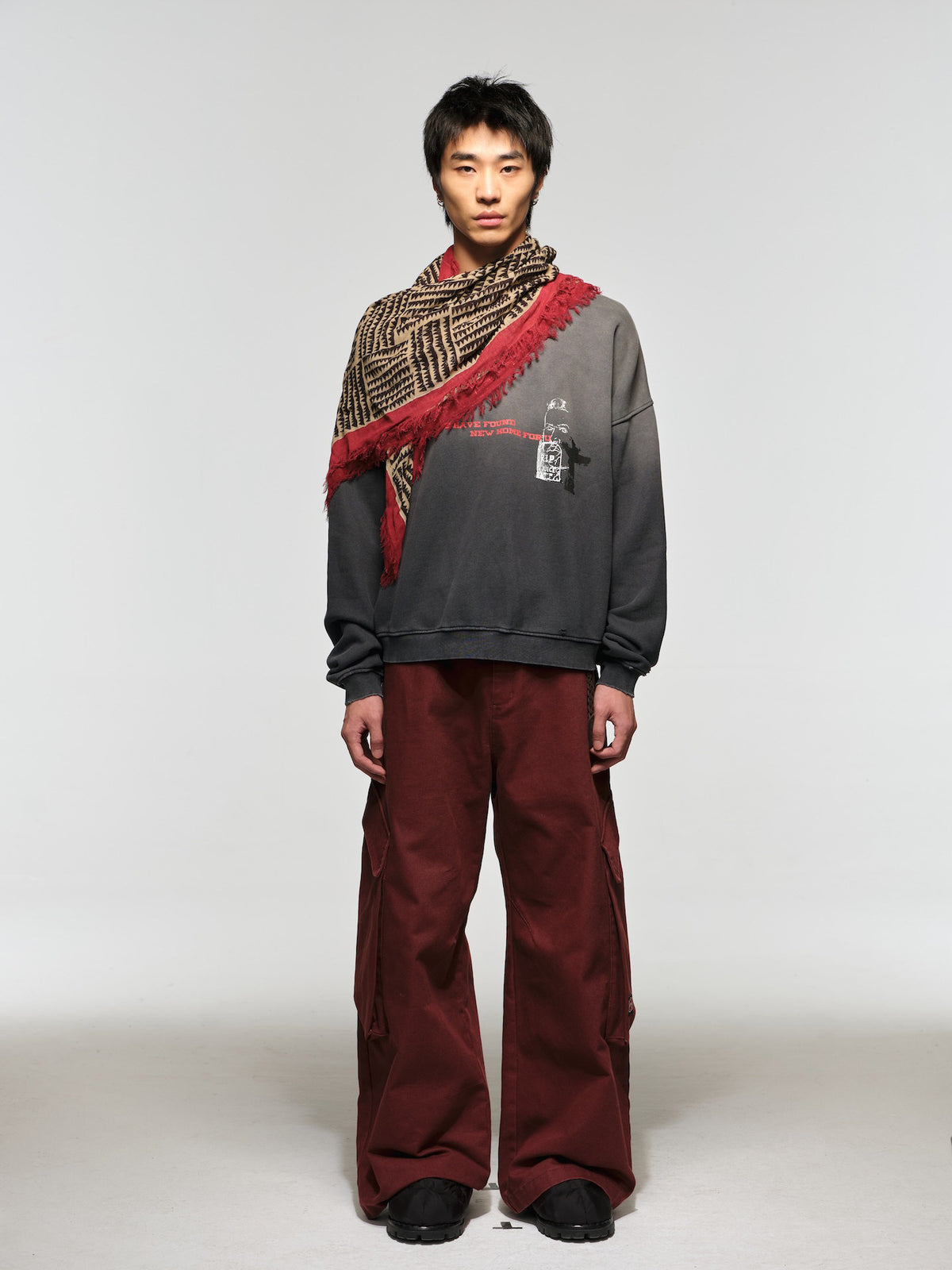 Vintage Short-Sleeve Wide Sweatshirt