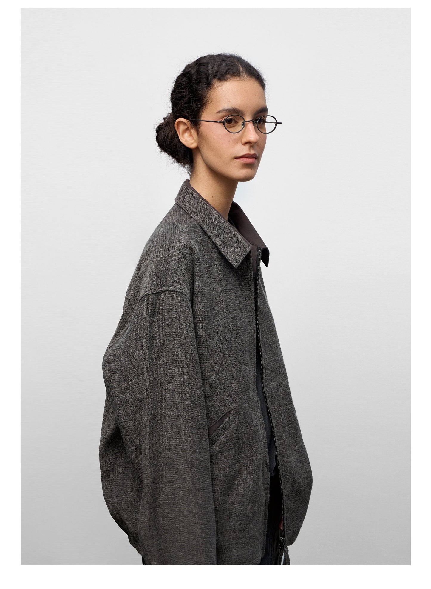 Pre-dyed Zipper Jacket