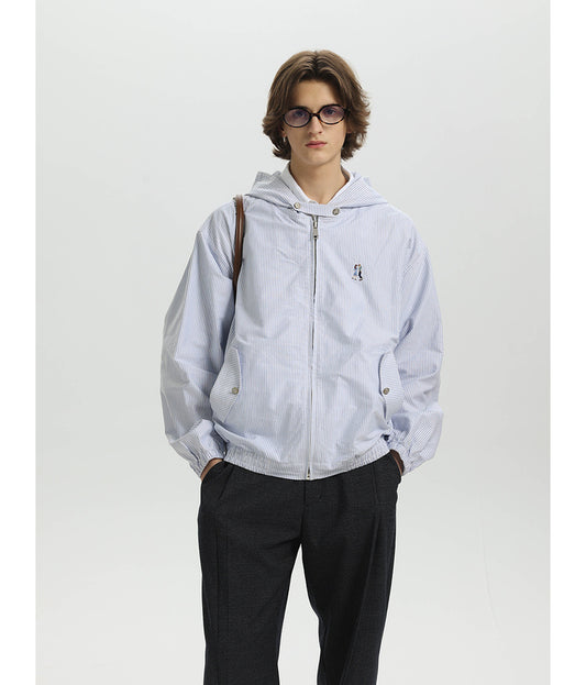 Sunscreen Embroidered hooded jacket