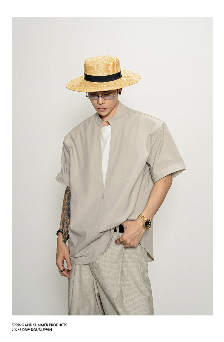 Faux Two-Piece V-Neck Shirt